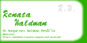 renata waldman business card
